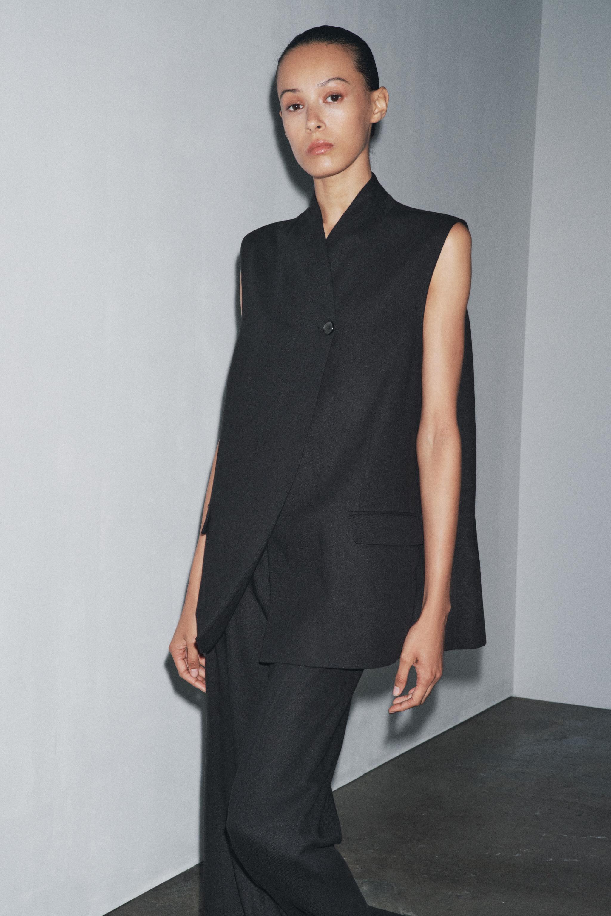 ZW COLLECTION LINEN BLEND VEST